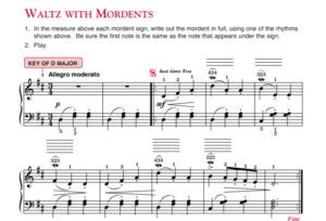 หนังสือ เรียนเปียโนด้วยตัวเอง Alfred Adult All In One Book 3 Waltz With Mordents