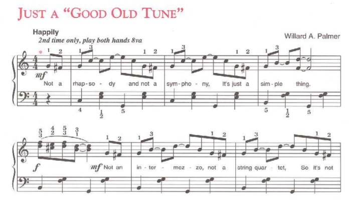 หนังสือ เรียนเปียโนด้วยตัวเอง Alfred's Basic Adult Piano Course Book 3 Just A Good Old Tune