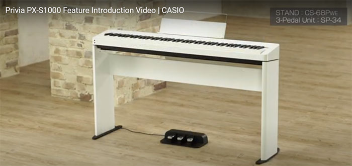 เปียโนไฟฟ้า CASIO PX-S1000 Portable Digital Piano Stand and 3-Pedal
