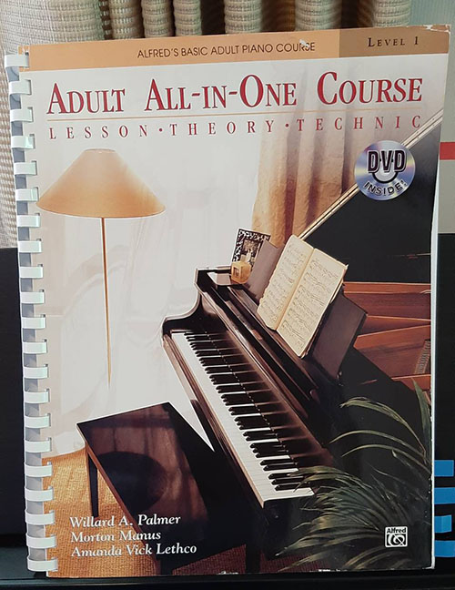 หนังสือ เรียนเปียโน ด้วยตัวเอง Alfred's Adult All In One Book 1