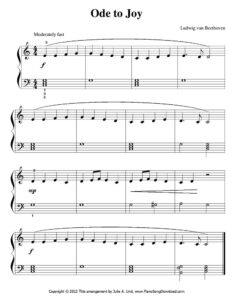 Ode To Joy - Download Free Piano Sheet Music