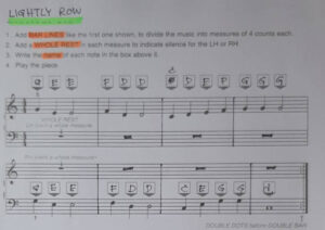 โน้ตเปียโน Lightly Row