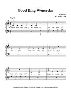 โน้ตเปียโน Good King Wenceslas Page 1