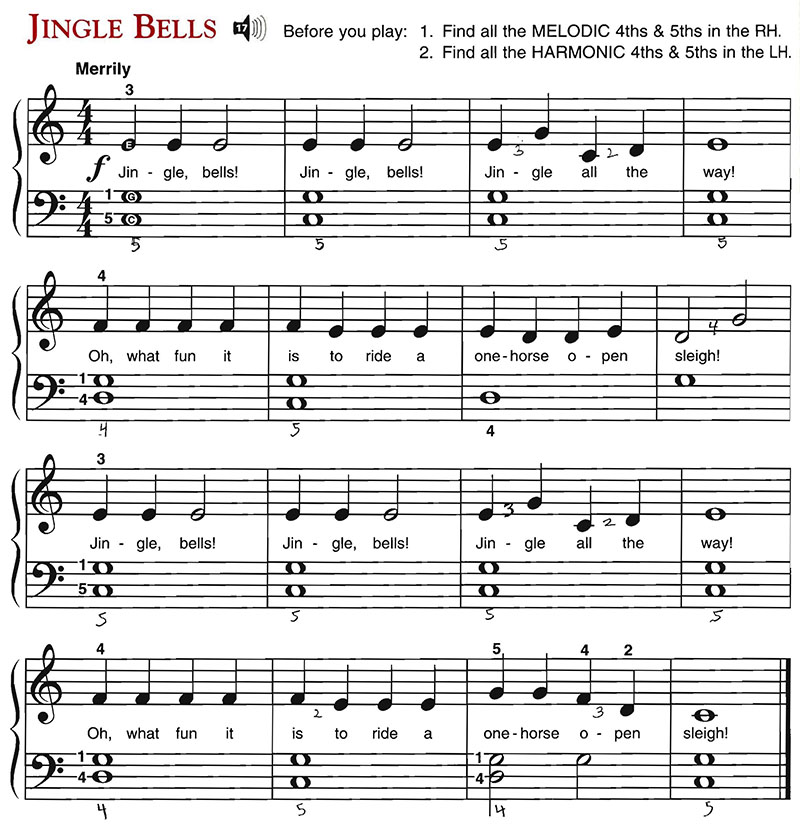 โน้ตเปียโน Jingle Bells - Piano Sheet Music