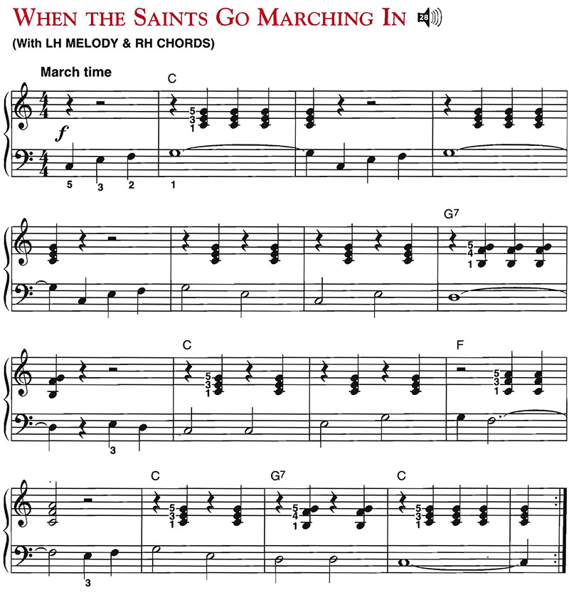 โน้ตเปียโน When The Saints Go Marching In 2 - Piano Sheet Music