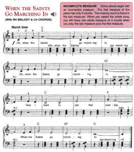 โน้ตเปียโน When The Saints Go Marching In - Piano Sheet Music